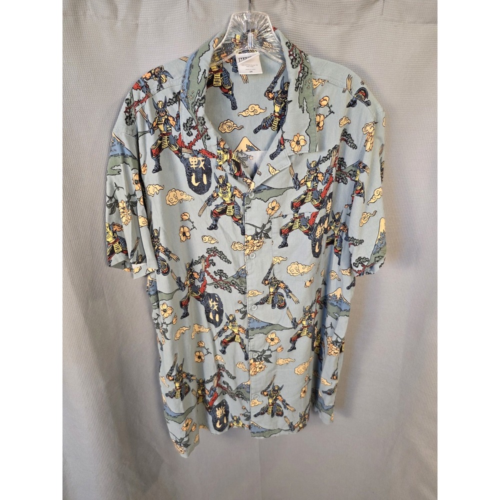 Marvel BoxLunch Exclusive Wolverine Samurai Button Up Shirt - Men's XXL - AOP